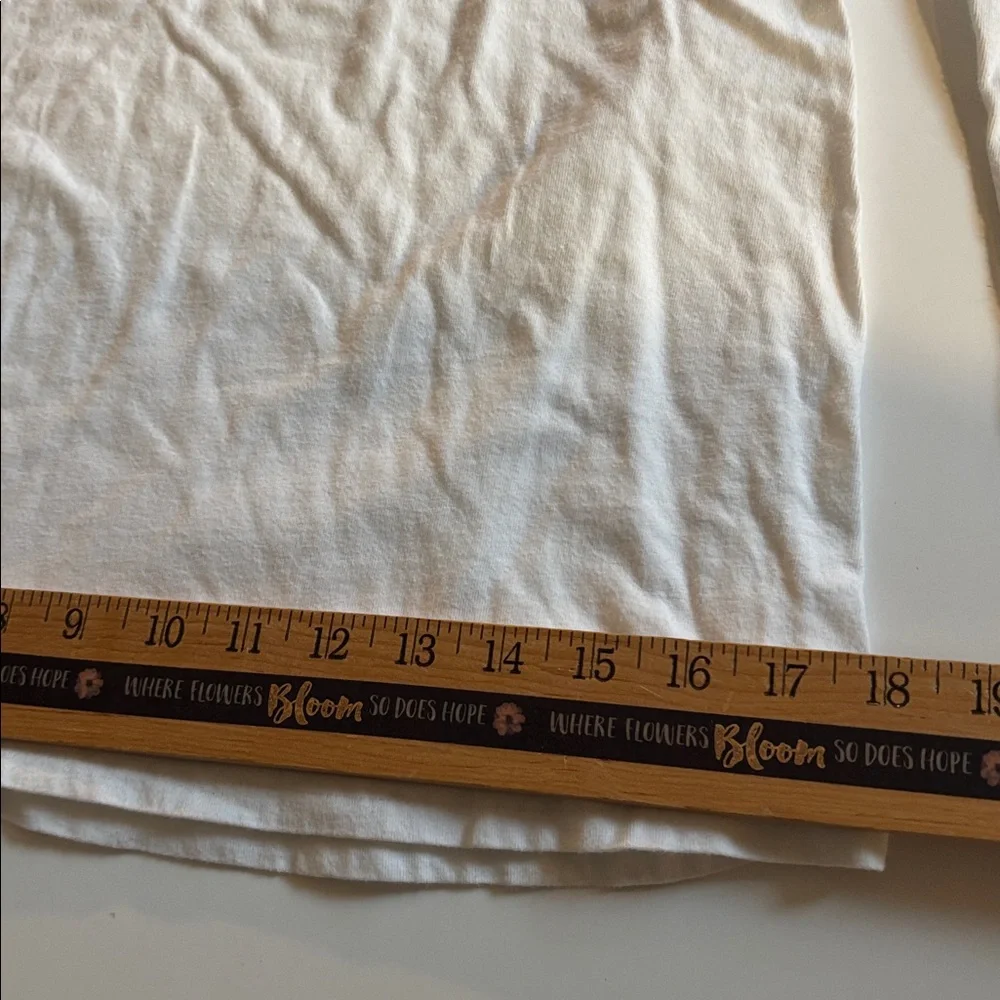 Ralph Lauren White Polo Shirt Boys Long Sleeve White POLO Logo T Shirt Large - Picture 9 of 17